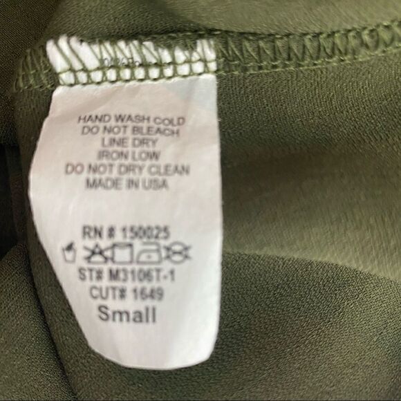 Emory Park Hunter Green Drape Front Cross Over Top - Picture 6 of 6